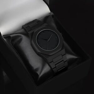 Anshika Collection Aura Dial & Polycarbonate Strap Analog Watch for Men & Boys (Black)