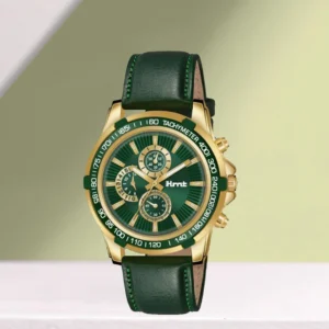 hmt QUARTZ Trending HMTS Water Resistant Premium Green Hands Brand Watch For Mens & Boys Analog Watch  - For Men Artificial Chronograph Genuine Leather Strap Green Dial Wrist & Quartz Watch-Men