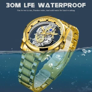 ANSHIKA COLLECTION Transparent Glass Display Skeleton Watch for Men Analog Watch