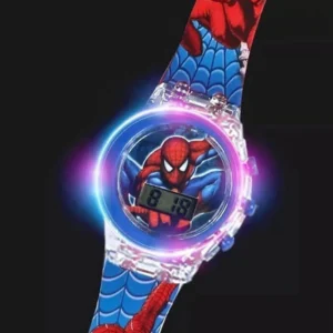 Elhify Digital Watch  - For Boys & Girls Spiderman Glowing Light Watch for Kids
