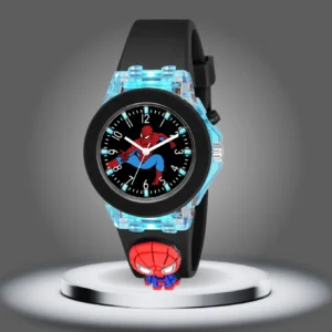 Scarter Spiderman 3D Character Multi-color Light For 3 To 13 Years Old Kids Analog Watch  - For Boys (KD-021)
